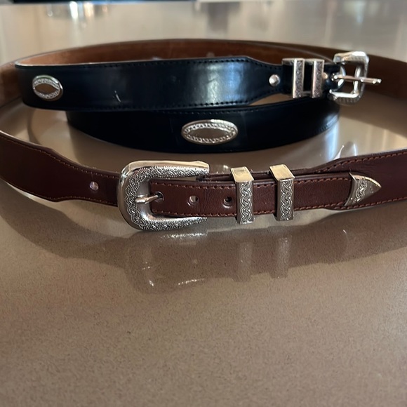 Vintage Other - Duo of mens belts black and brown